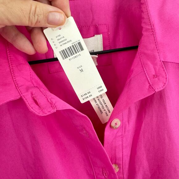 NWT By Anthropologie Polie Short Sleeve Swing Tunic Dress Pink Size M Modern - Picture 4 of 11